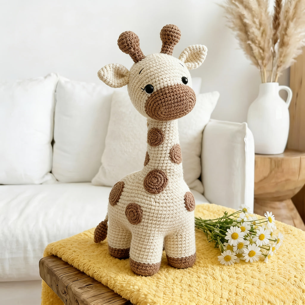 1pc Cute Giraffe Crochet Material Kit, Creative Crochet, Suitable for Crochet Enthusiasts, Desktop Ornament, Bag Charm, Home Decor, Ideal Gift for Friends Or Family on Birthdays, Valentine's Day, Mother's Day, Father's Day, Easter, Halloween