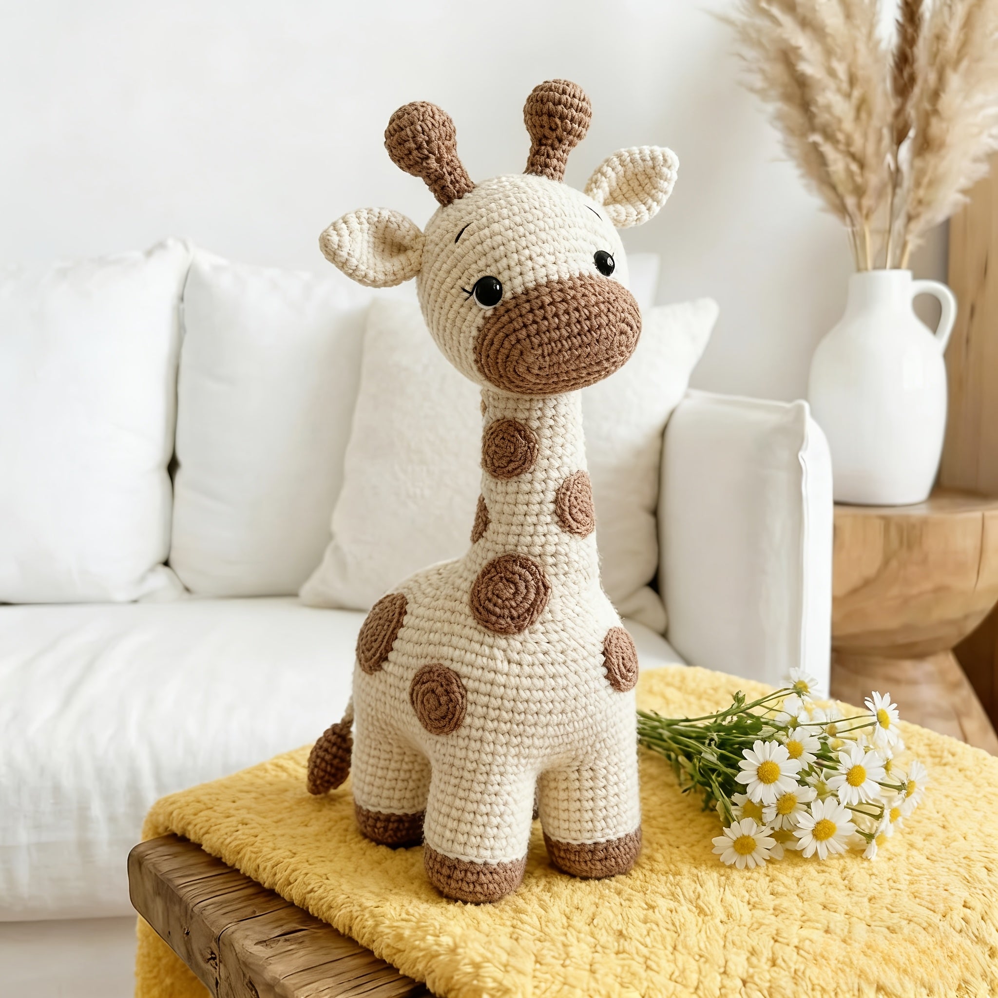 1pc Cute Giraffe Crochet Material Kit, Creative Crochet, Suitable for Crochet Enthusiasts, Desktop Ornament, Bag Charm, Home Decor, Ideal Gift for Friends Or Family on Birthdays, Valentine's Day, Mother's Day, Father's Day, Easter, Halloween