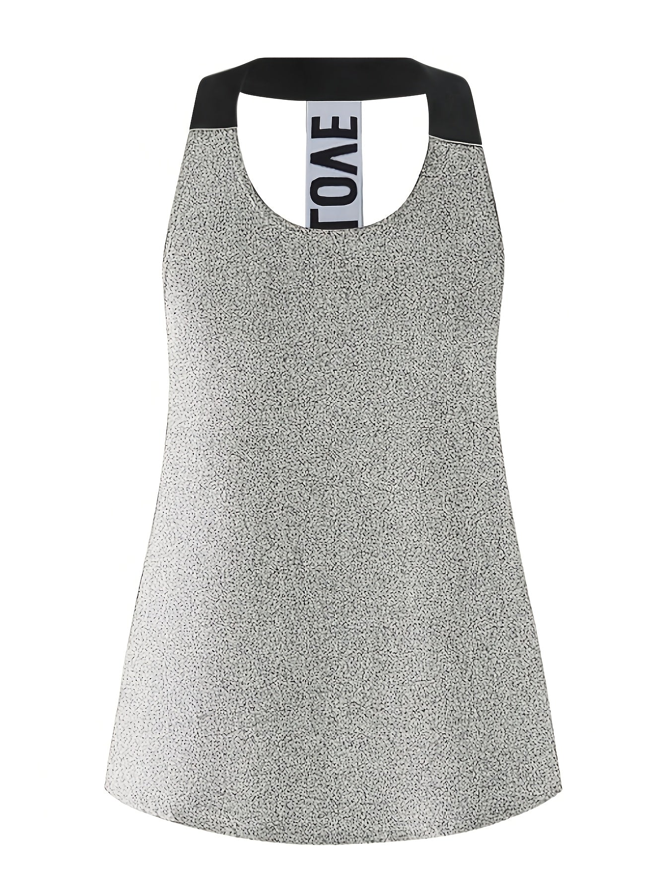 3pcs Color-Block Athletic Set, Women'S Solid Color Round Neck Vest And Leggings Athletic Suit, Color-Blocked Letter Webbing Sleeveless Top, Fitness Gear Workout Clothing, Suitable for Yoga, Pilates, Running, Cycling All-Season Athletic Wear