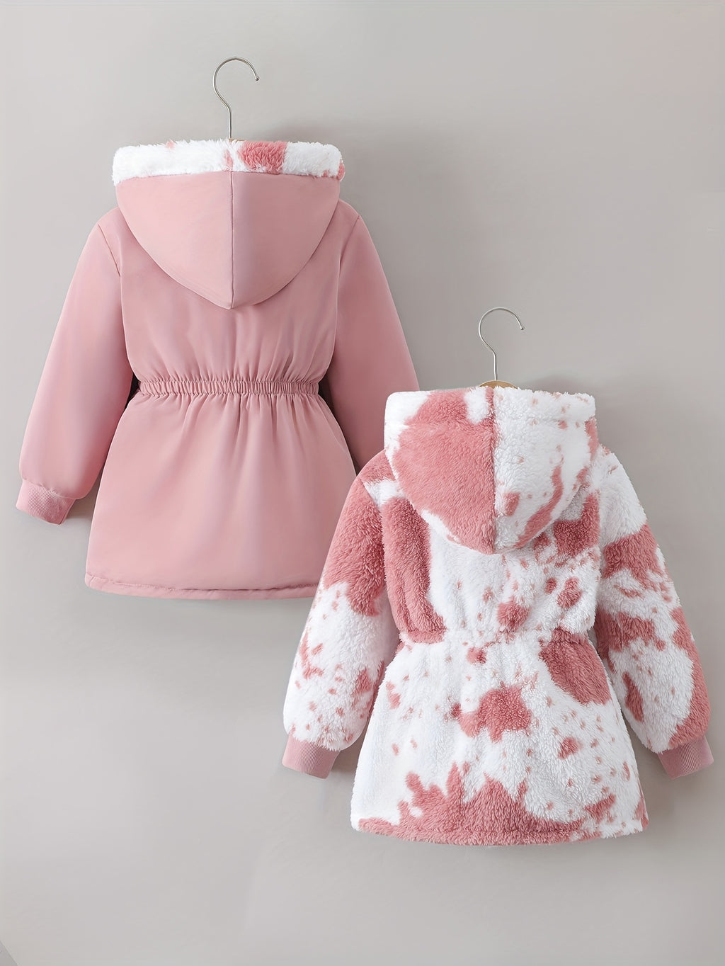 [Cozy Reversible Jacket] Girls' Autumn And Winter Cozy And Comfortable Faux Fur Jacket, Reversible, Warm And Thick, With A Hood, Long Sleeves, And A Zip-Up Front, Stylish Outerwear