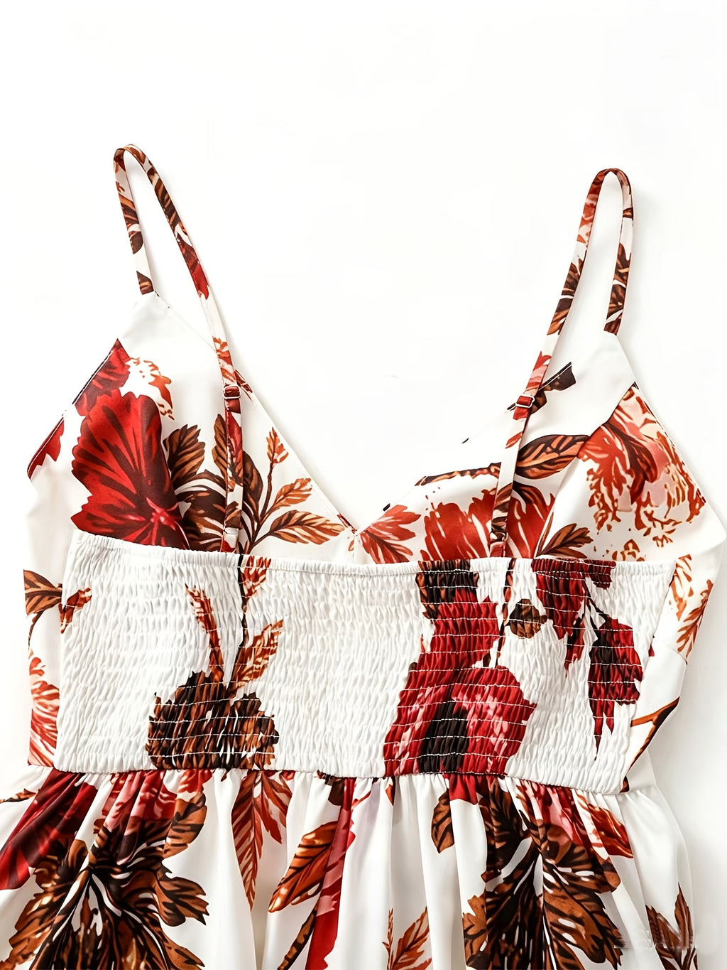 [ASD1] Women'S Floral Print Sleeveless Dress, Casual Holiday Style