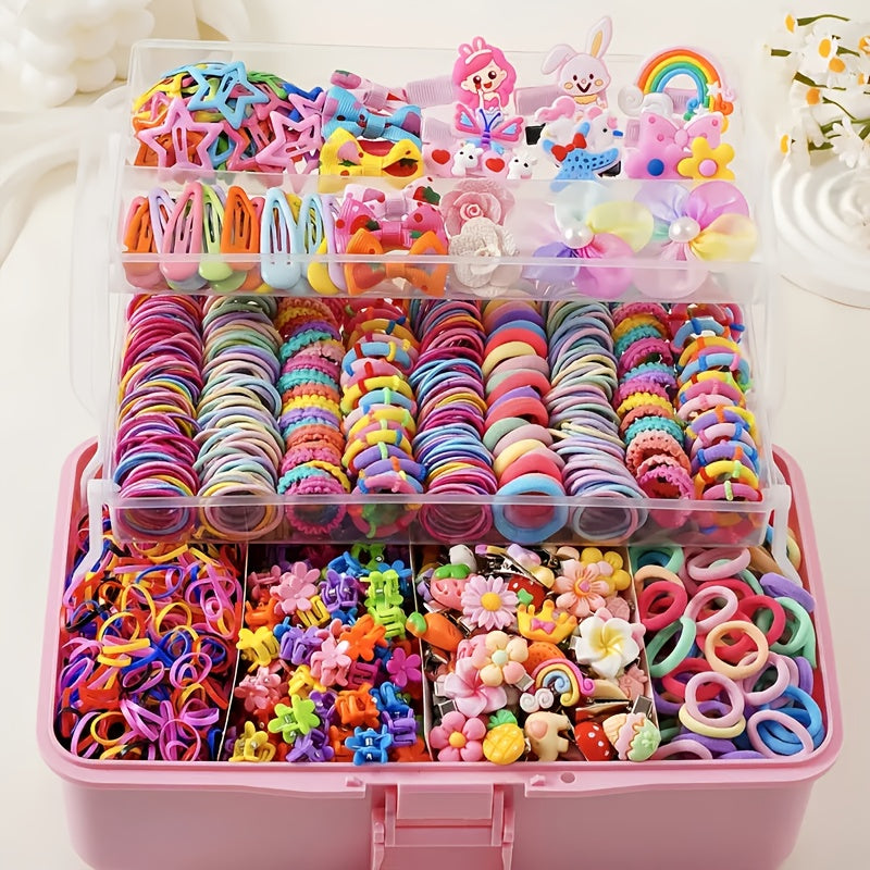 178pcs Set of Colorful Dopamine Hair Accessories, Bow and Flower Hair Ties, Versatile Gift Headwear for Birthdays and Holidays - Random Color
