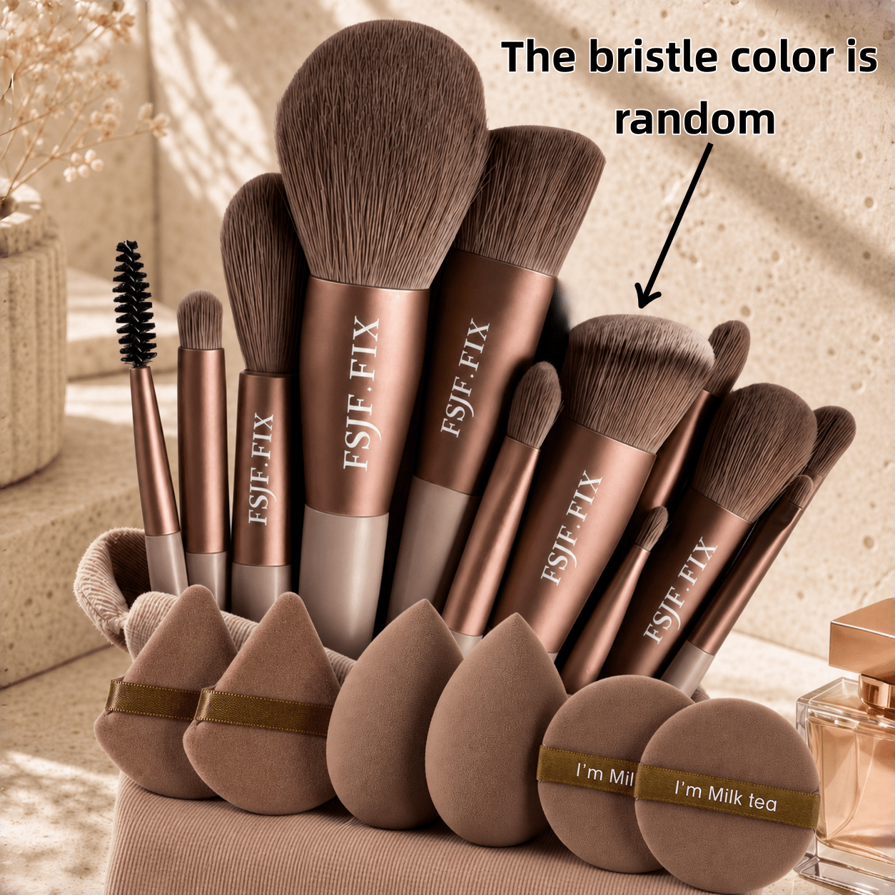 18pcs Makeup Brush Set by Brand FSJF FIX, Including Eyeshadow Brush, Foundation Brush, BB Cream Brush, And Concealer Brush. This Is a Soft And Multi-Functional Makeup Tool Set Designed for Women, Random Bristles