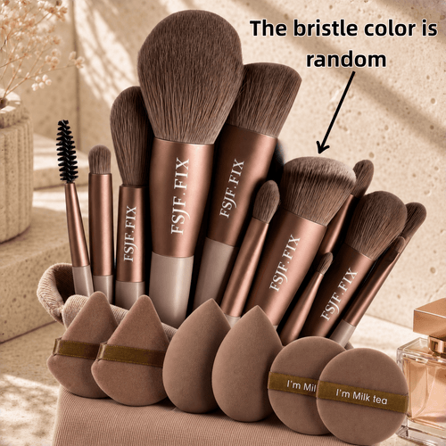 18pcs Makeup Brush Set by Brand FSJF FIX, Including Eyeshadow Brush, Foundation Brush, BB Cream Brush, And Concealer Brush. This Is a Soft And Multi-Functional Makeup Tool Set Designed for Women, Random Bristles