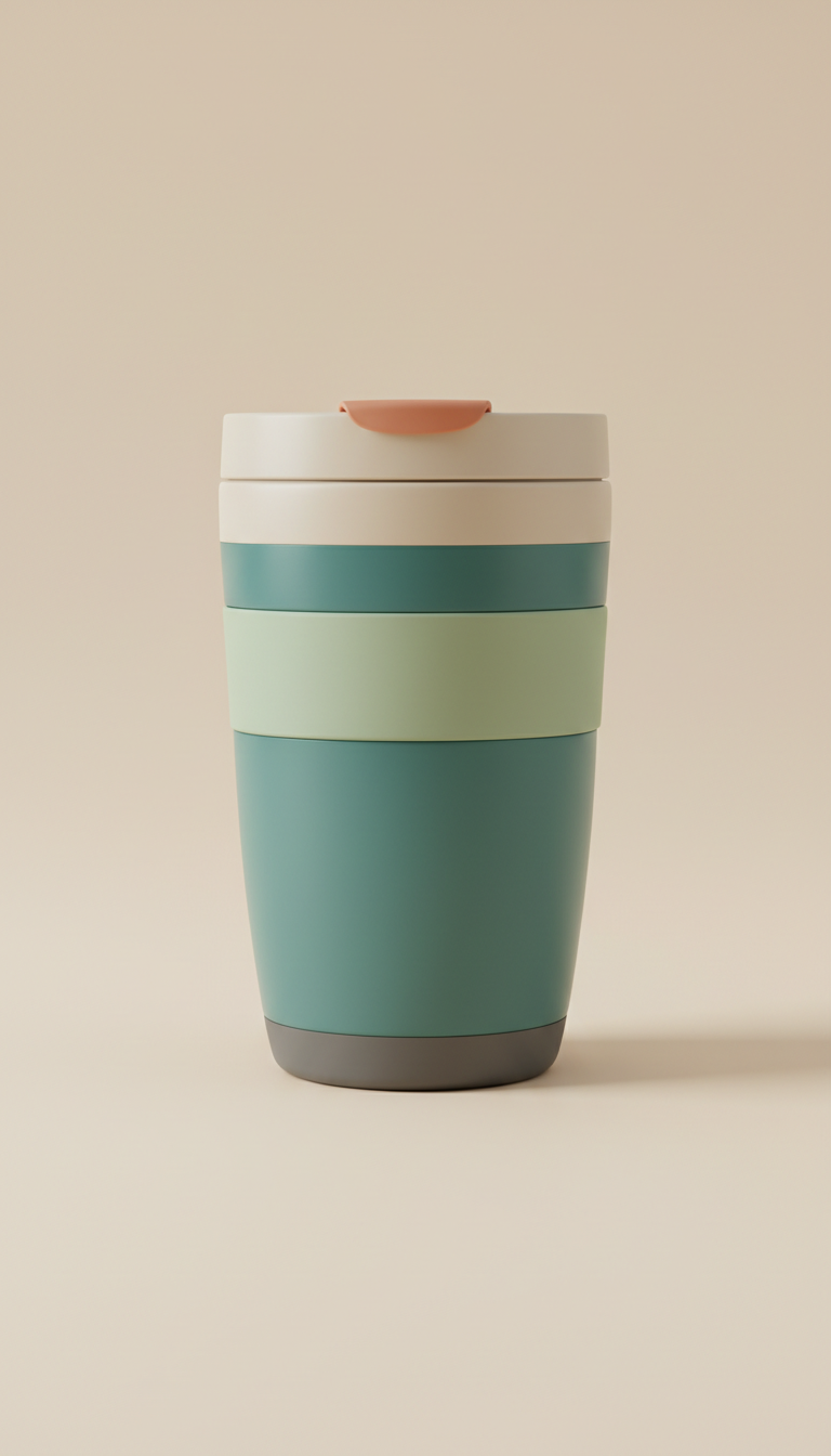 Insulated stainless steel travel mug