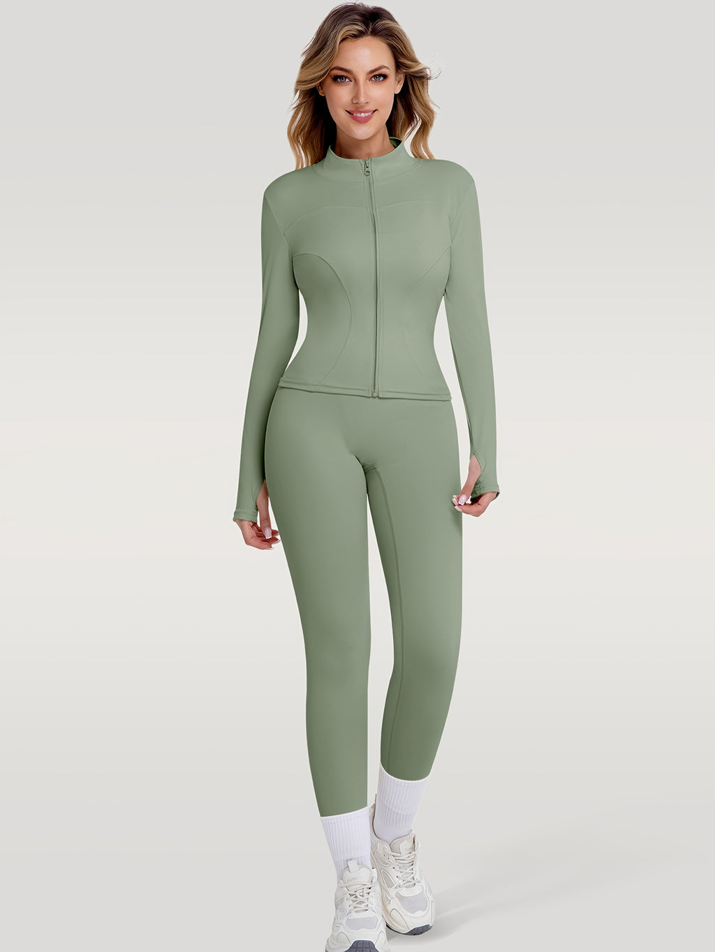 2pcs High-Stretch Women's Yoga Set - New Fashionable and Figure-Hugging Yoga Jacket and Pants, Breathable and Comfortable Women's Sportswear Set, Women's Yoga Apparel, Suitable for Pilates Training as Well as Outdoor Running and Cycling, Gym Running
