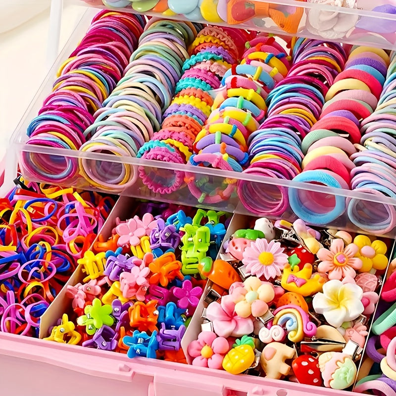 178pcs Set of Colorful Dopamine Hair Accessories, Bow and Flower Hair Ties, Versatile Gift Headwear for Birthdays and Holidays - Random Color