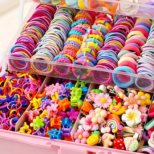 178pcs Set of Colorful Dopamine Hair Accessories, Bow and Flower Hair Ties, Versatile Gift Headwear for Birthdays and Holidays - Random Color