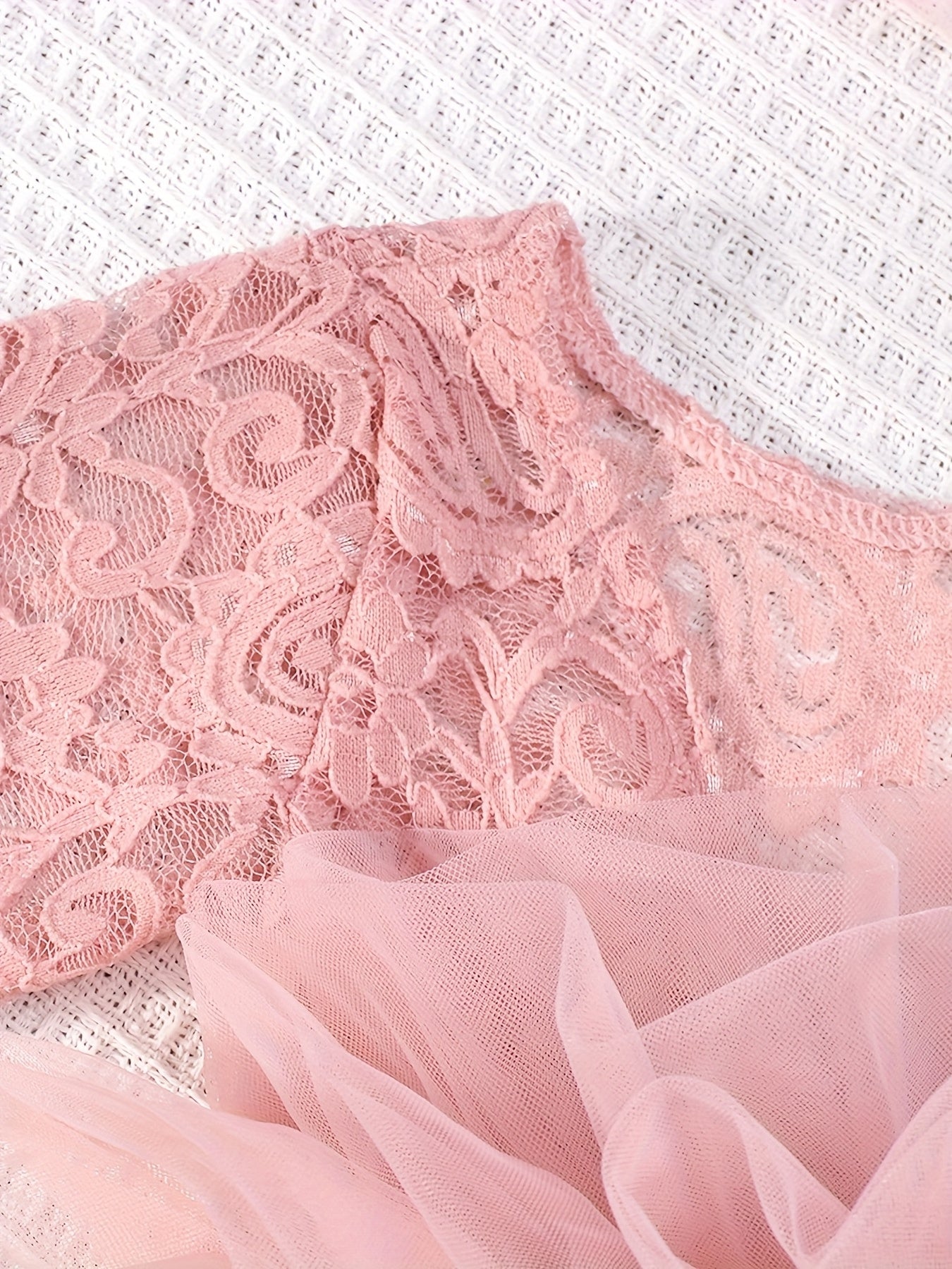 Newborn Puff Tulle/2pcs Lace Triangle Romper Headband Set/Baby Lace Long Sleeve Photography Outfit